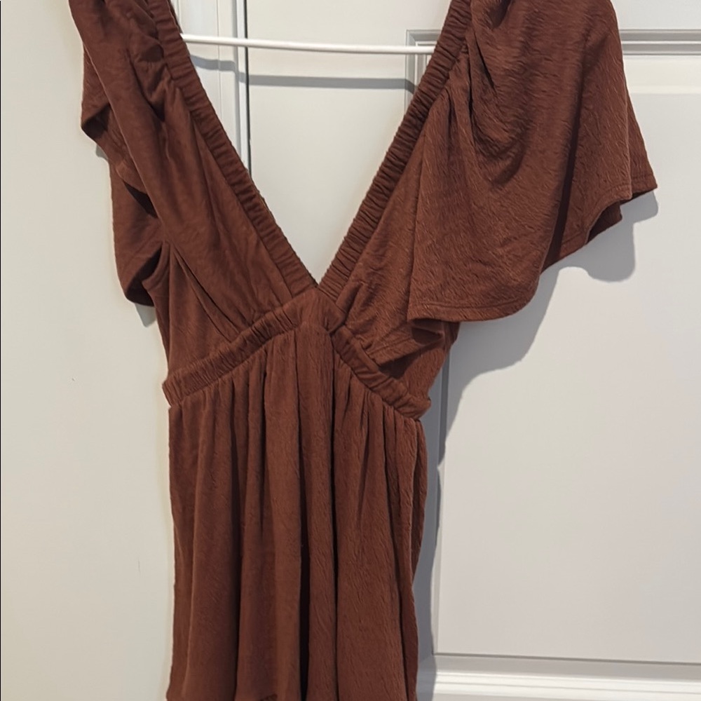 Z Supply Brown Midi Dress